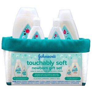 Johnson's Touchably Newborn Gift Set Wash Shampoo Lotion NWT